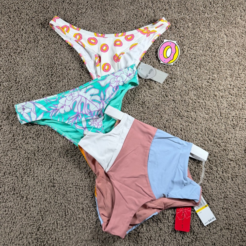 Bikini Bottoms Bundle Medium resortwear beach swimsuit travel cruise pool pastel